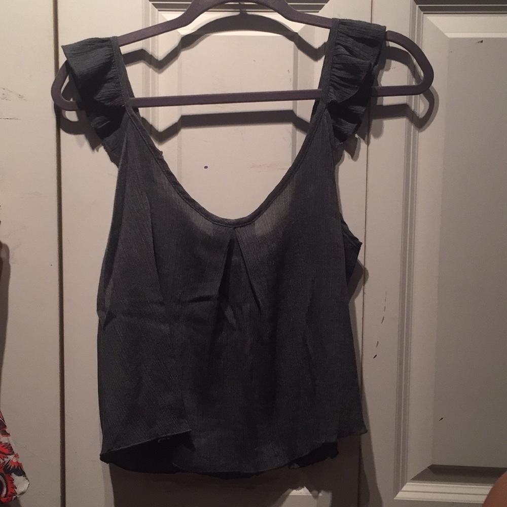 Gray Blousy Tank Top